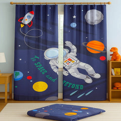 Astronaut & Space Shuttle Kids Room Curtains