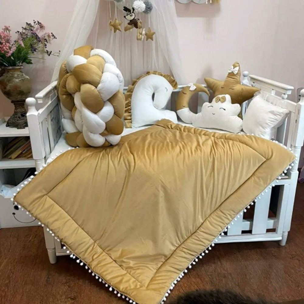 Baby Cot - Bedding Set - Cloud Golden