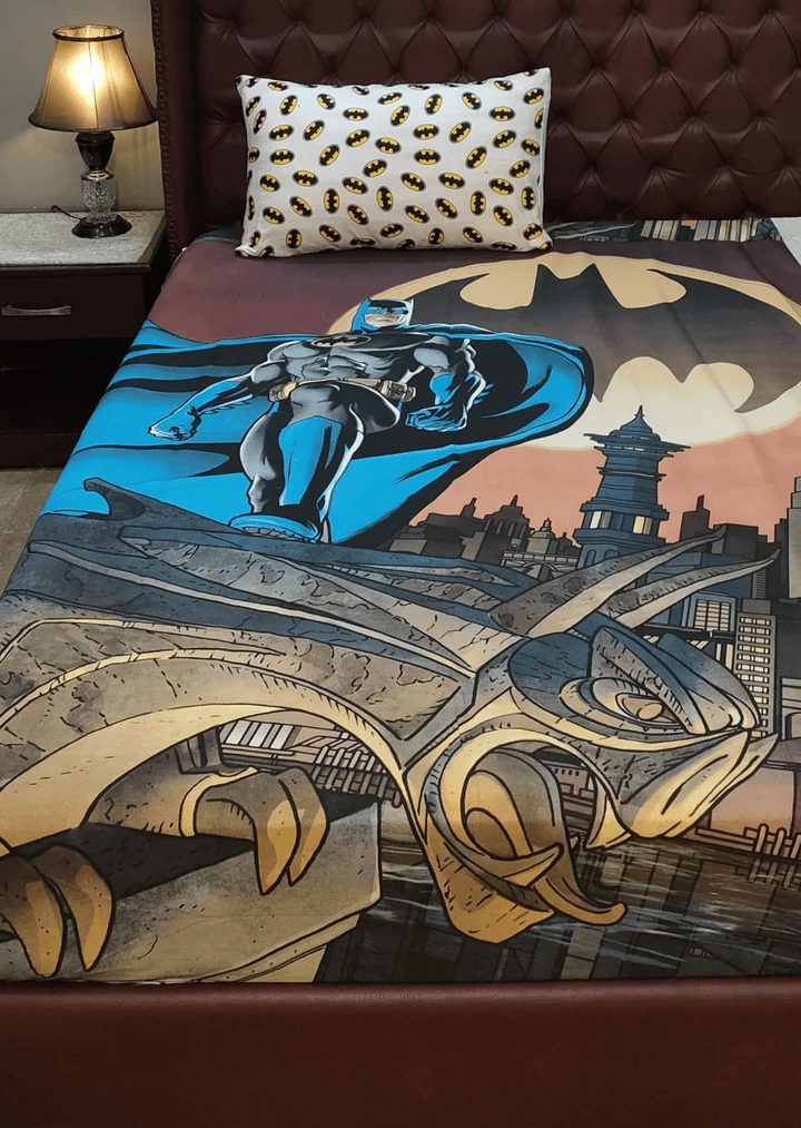 Batman movie cartoon bed sheet