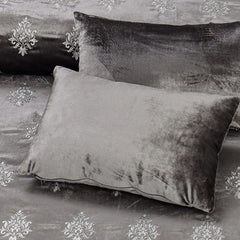 Bridal velvet bed sheet - charcoal 2