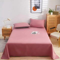 Cotton Sateen Flat Sheet - Pink