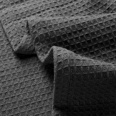 Cotton Waffle Weave Sofa & Bed Throws Blanket for Summer - Grey 2