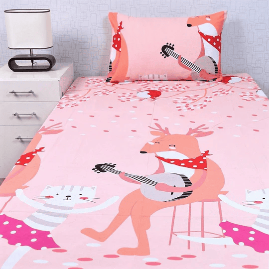 Forest Party Kids Bed Sheet