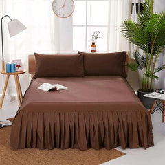 Frill Bed Sheet - Brown