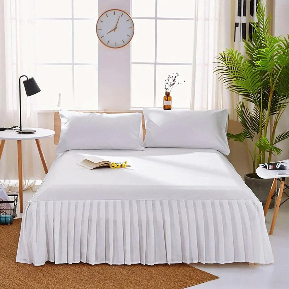 Frill Bed Sheet - White