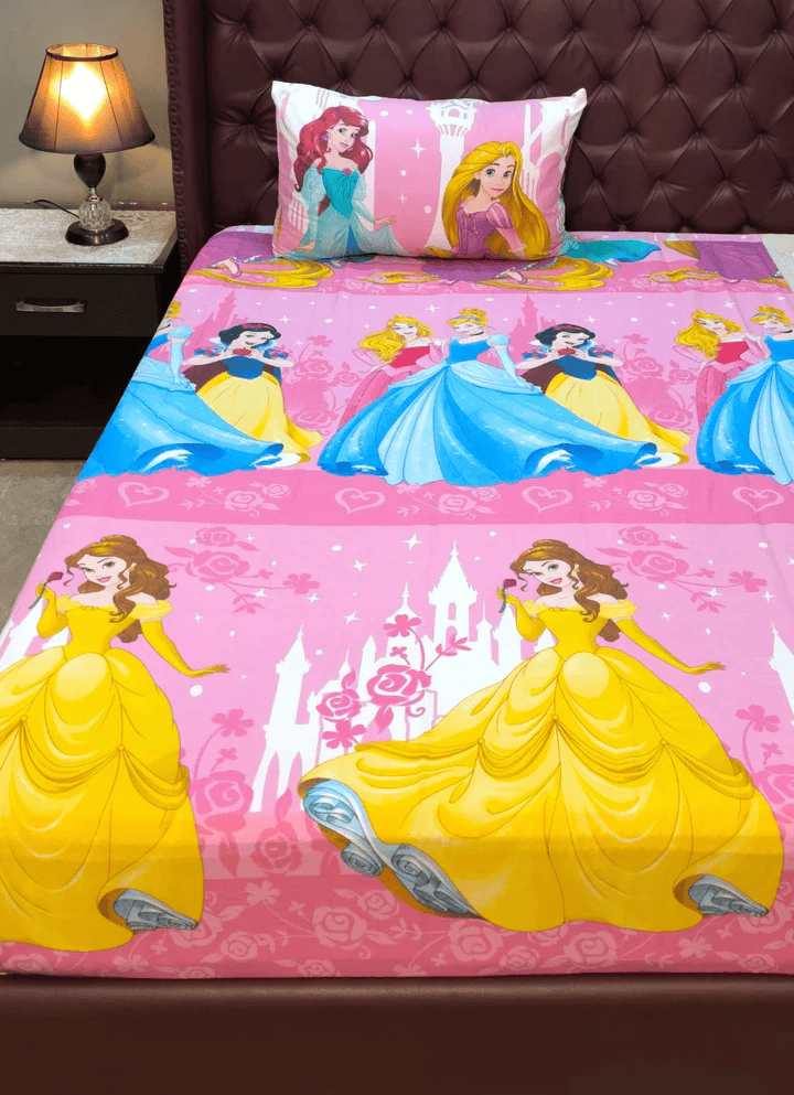 Girls cartoon bed sheet