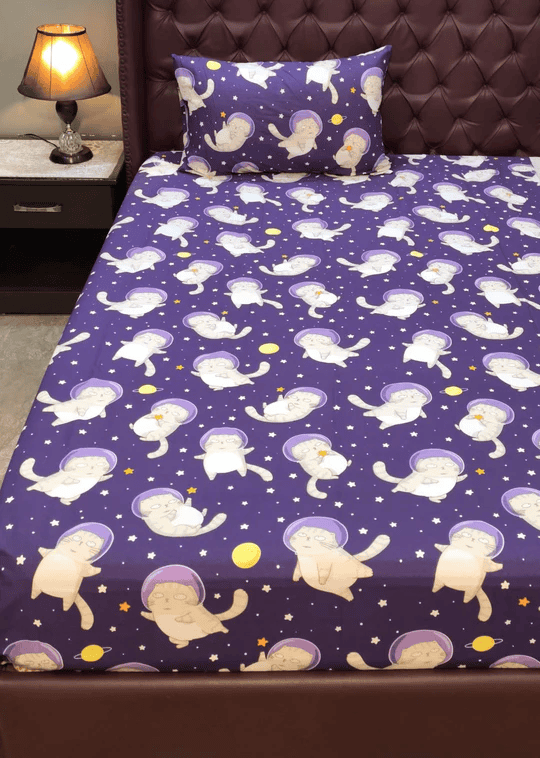 Glowindark Cat Kids Bed Sheet
