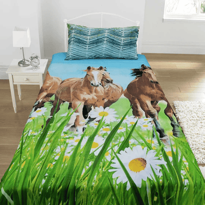 Horses & Sunflower Kids Bedding