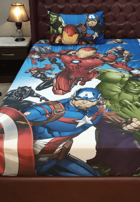 Marvel Avengers Cartoon Bedsheet