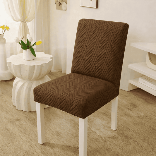 Quilted Chair Cover - Dark Brown