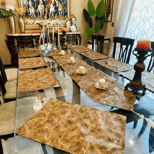 RunWay Table Runner - Brown Marble