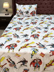 Super Heros kids Bedsheet
