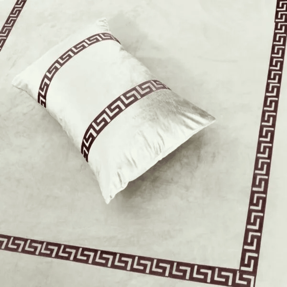 Versace Velvet Bridal Bedding Set - White 1