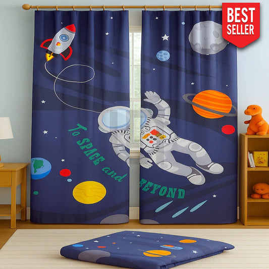 Astronaut & Space Shuttle Kids Room Curtains