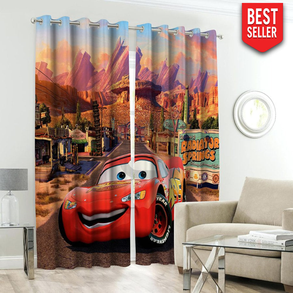 Cars Theme Kids Room Curtains