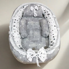 Grey White Baby Nest