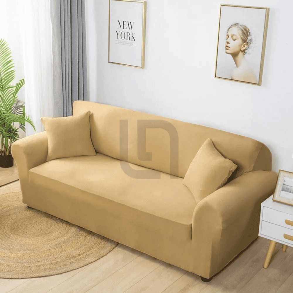 Jersey Sofa Cover Beige