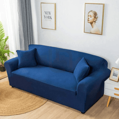 Jersey Sofa Cover Blue