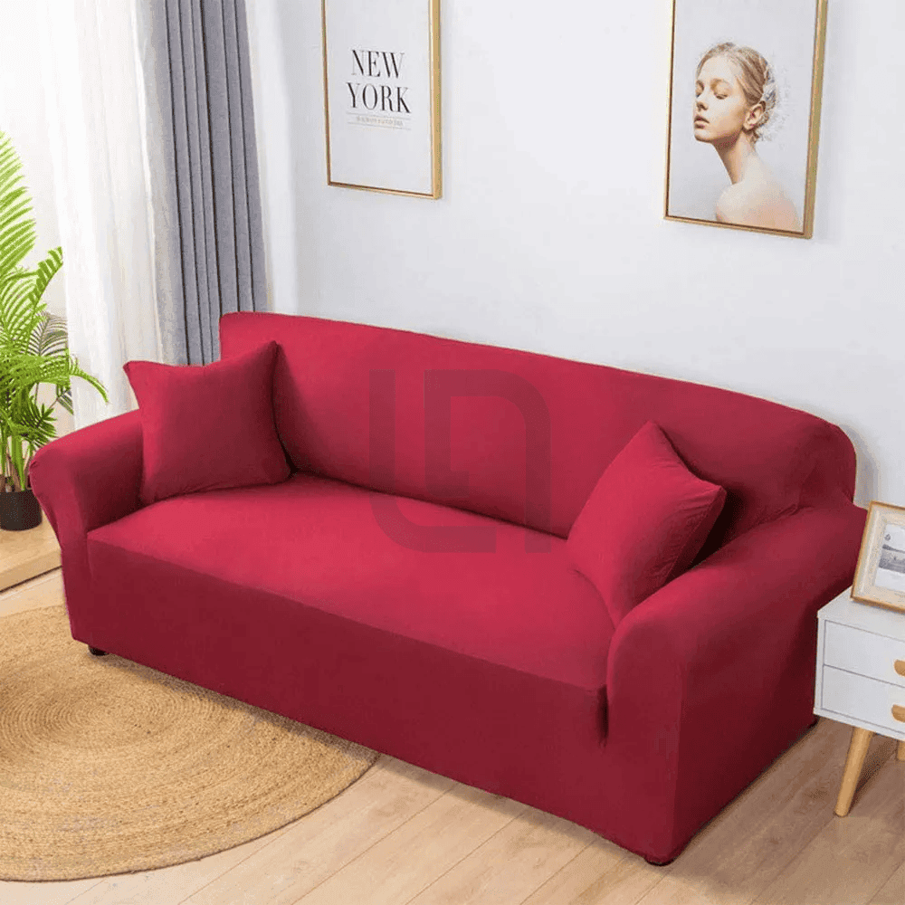 Jersey Sofa Cover Red