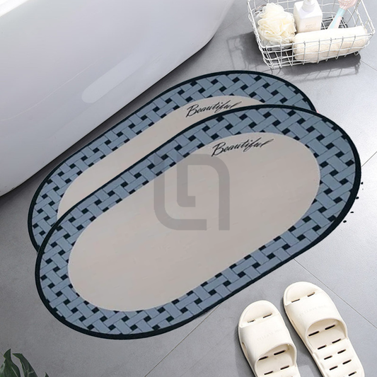 water absorbent mat grey blue