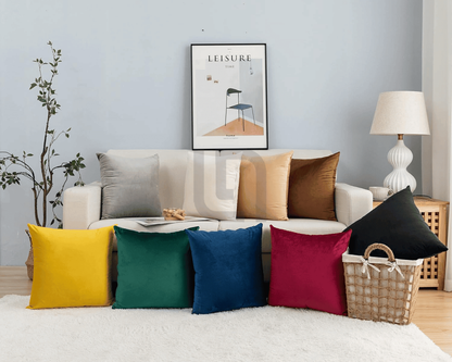 Pack Of 5 Premium Velvet Cushion Covers - Brown