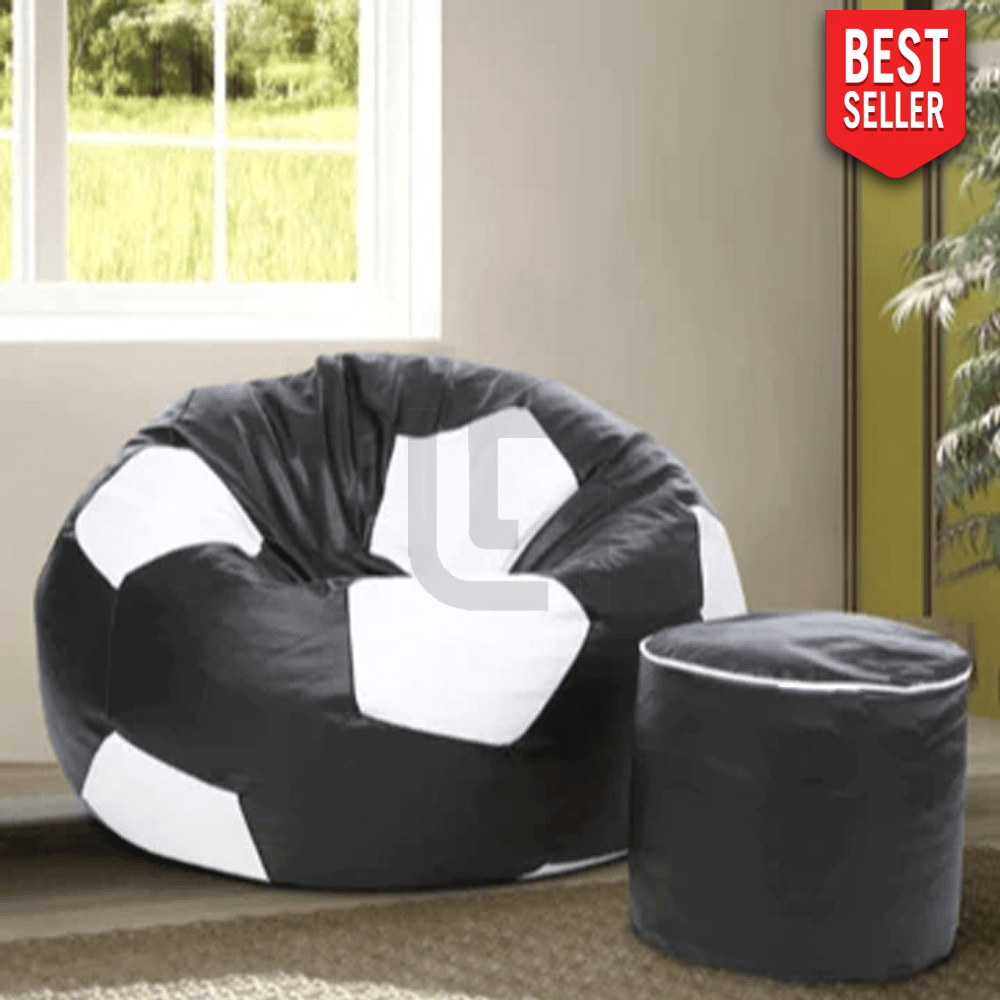 football Bean Bag - Black