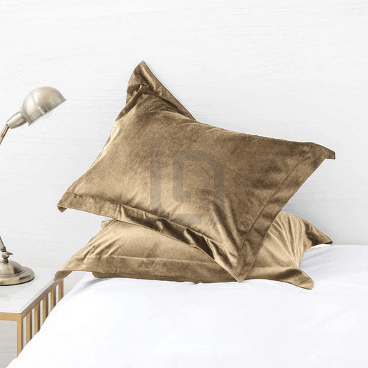 Premium Hotel Style Velvet Pillow Cover - Beige
