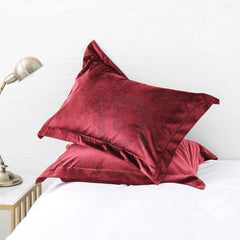 Premium Hotel Style Velvet Pillow Covers - Maroon