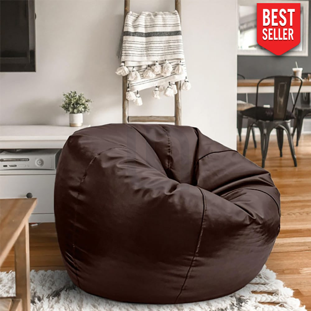 Brown Puffy Bean Bag