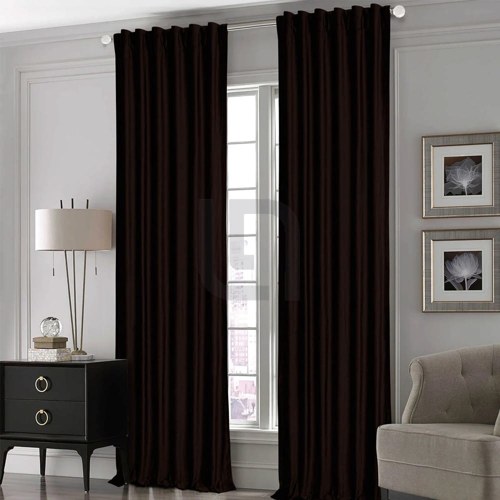 Brown Silk Curtains