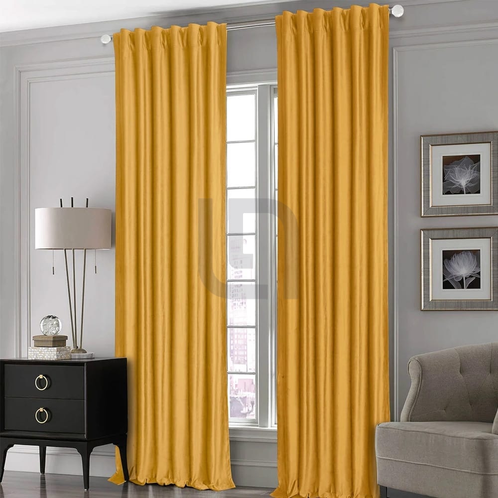 Golden Silk Curtains