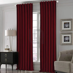 Maroon Silk Curtains