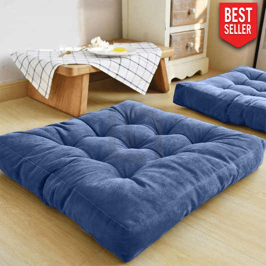 Square-Shape-Velvet-Floor-Cushions-Blue