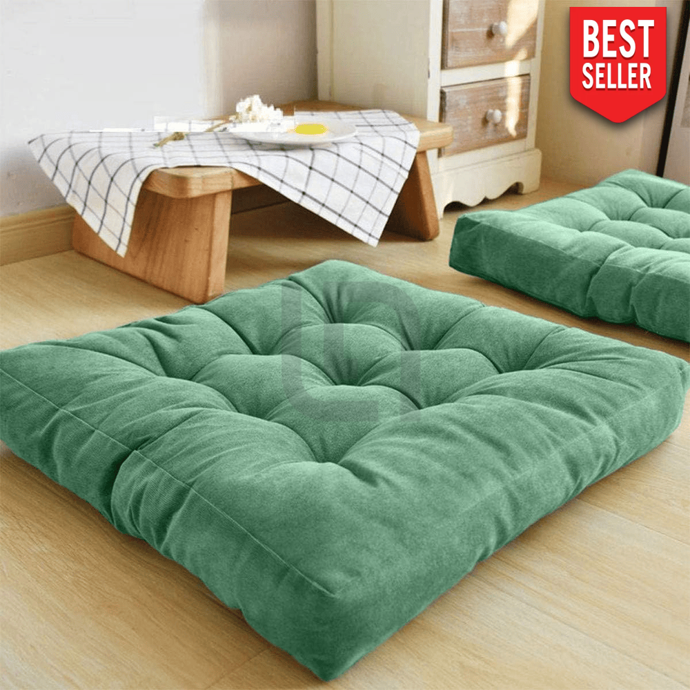 Square-Shape-Velvet-Floor-Cushions-Turquoise