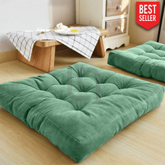 Square-Shape-Velvet-Floor-Cushions-Turquoise