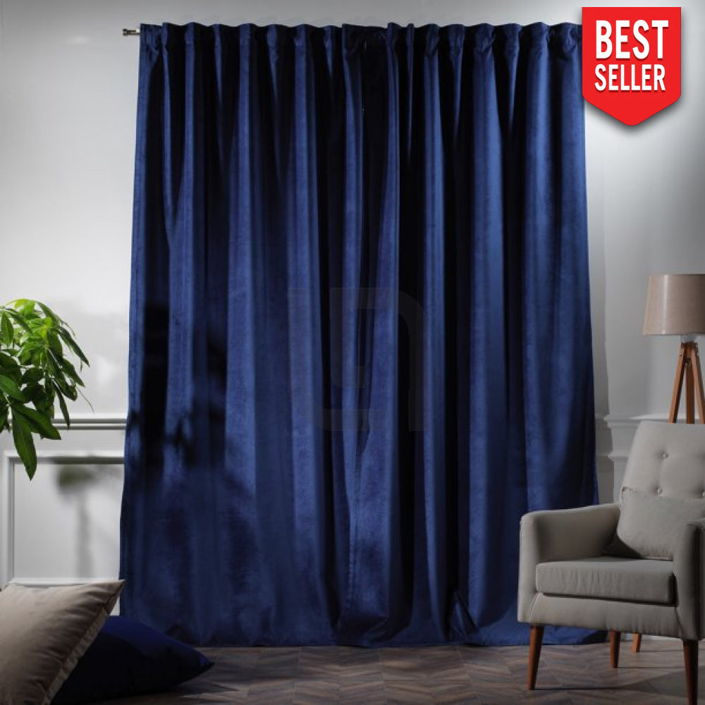 velvet curtains - admiral berry