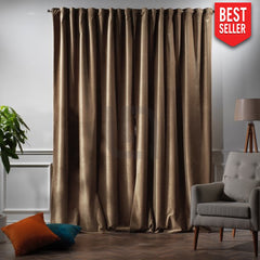 velvet curtians - Antique Brass
