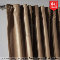 velvet curtian - Antique Brass