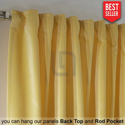 banana velvet curtains