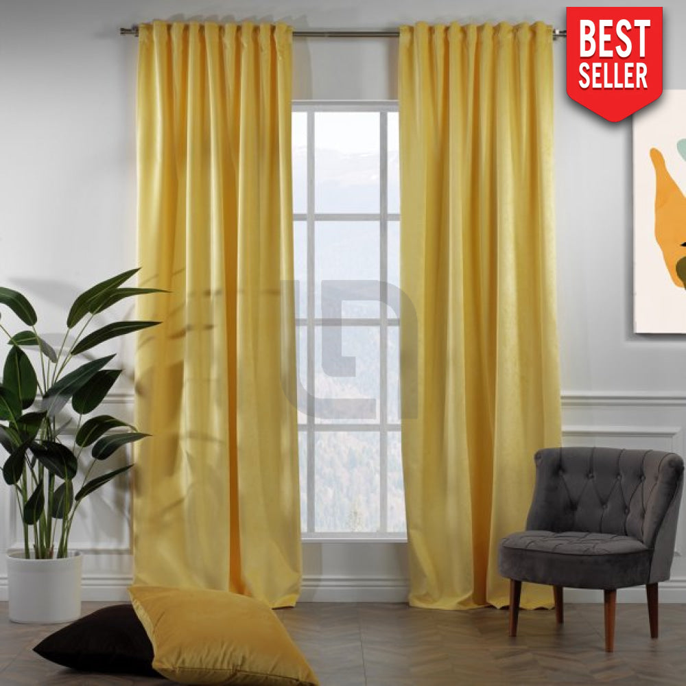 velvet curtains banana