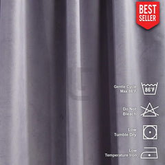 velvet curtain - heather