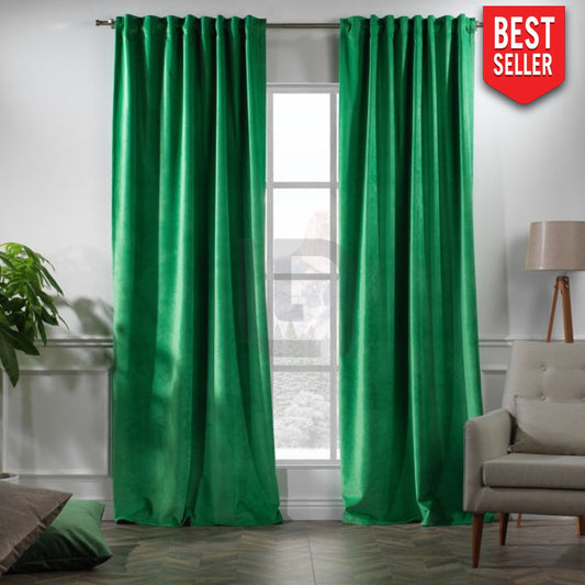 velvet curtains Jade