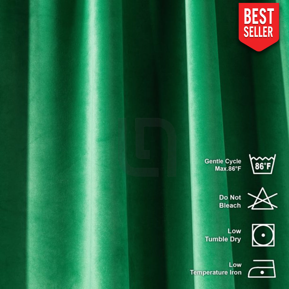Jade velvet curtain