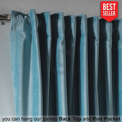 velvet curtains - maya color
