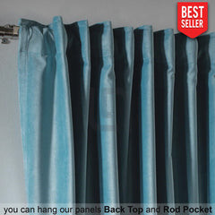 velvet curtains - maya color