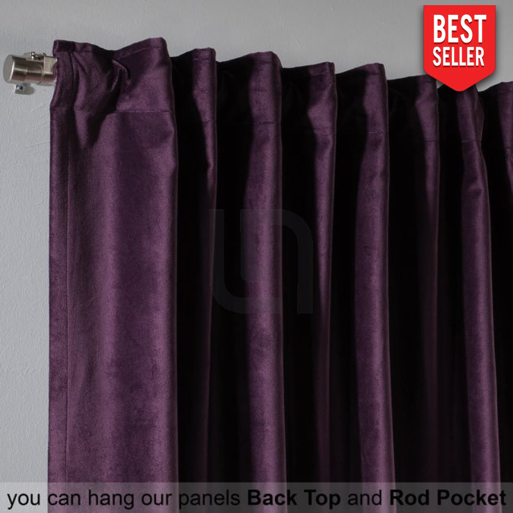 purple velvet curtain