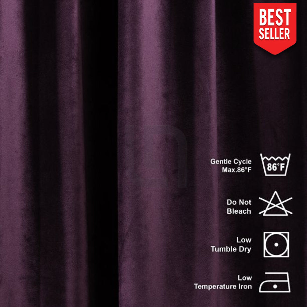 purple velvet curtains