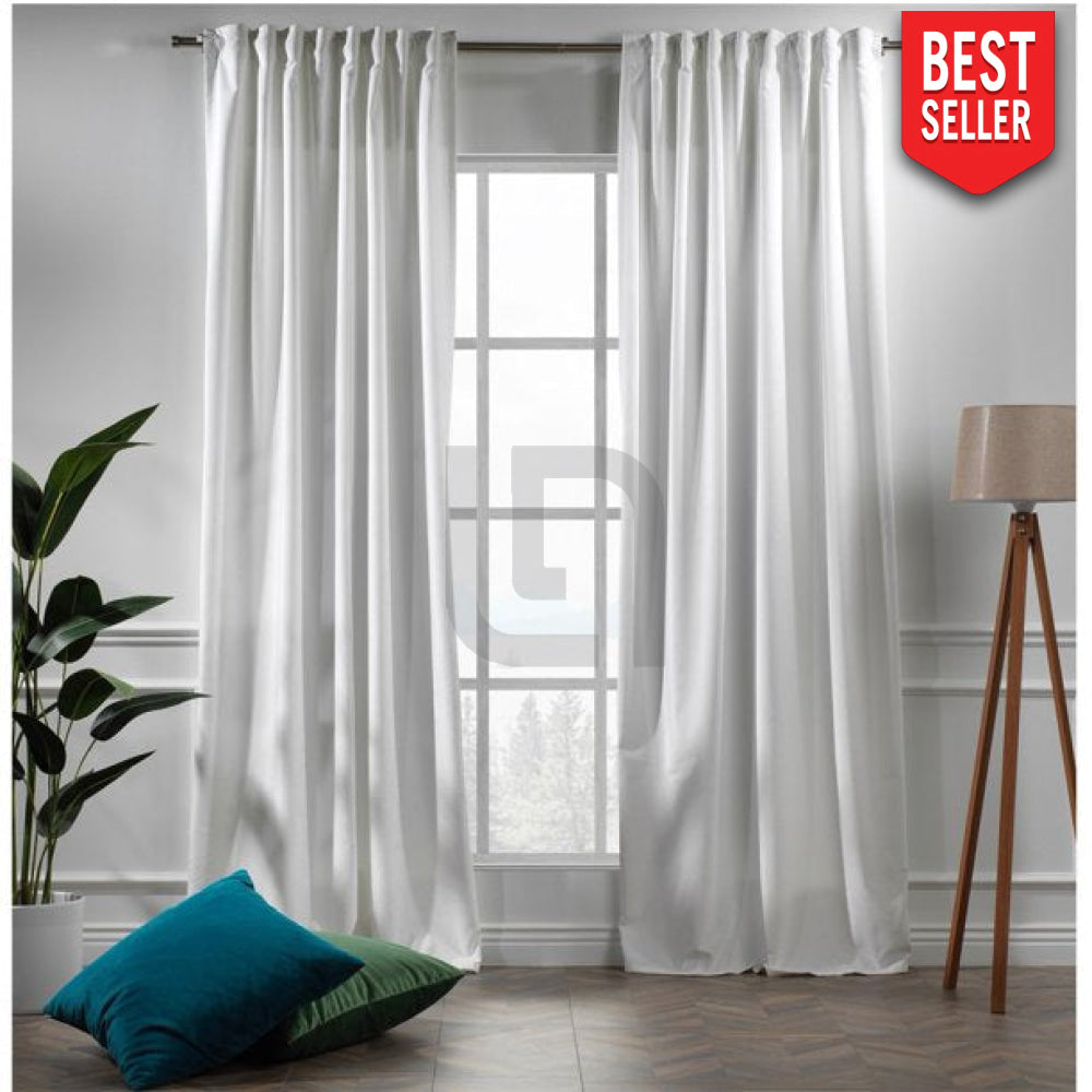 velvet curtains white