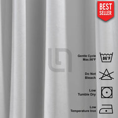 white velvet curtain