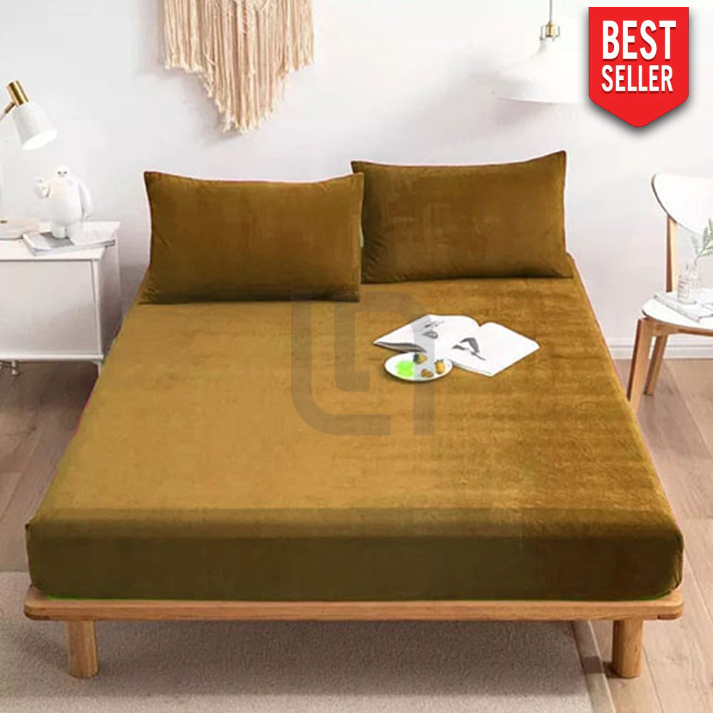 velvet fitted sheet copper